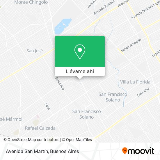 Mapa de Avenida San Martín