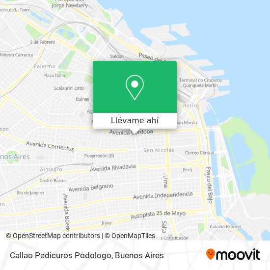 Mapa de Callao Pedicuros Podologo