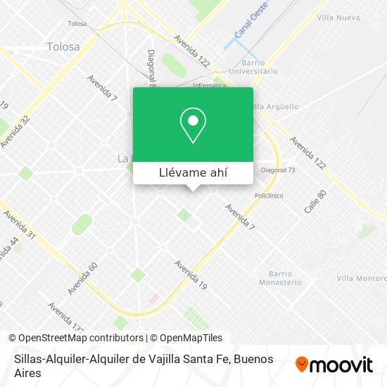 Mapa de Sillas-Alquiler-Alquiler de Vajilla Santa Fe