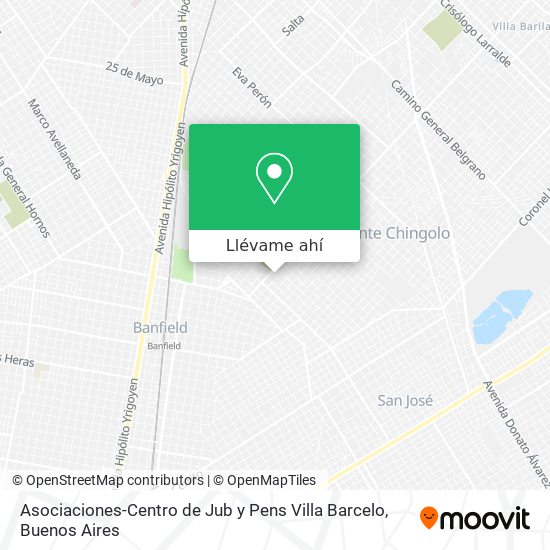 Mapa de Asociaciones-Centro de Jub y Pens Villa Barcelo