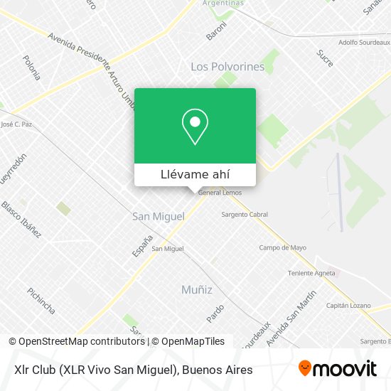 Mapa de Xlr Club (XLR Vivo San Miguel)