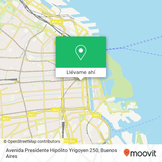 Mapa de Avenida Presidente Hipólito Yrigoyen 250