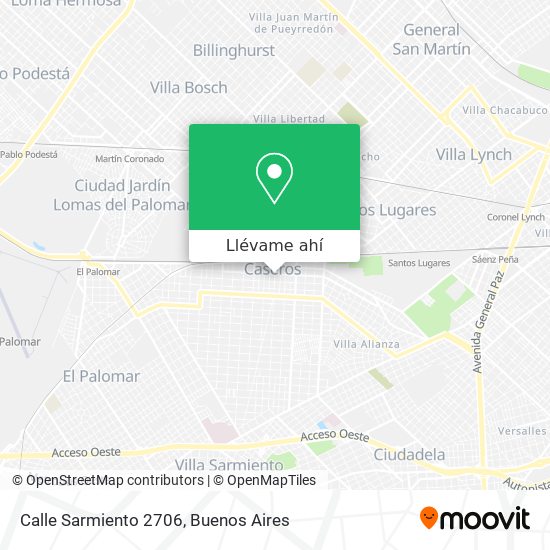 Mapa de Calle Sarmiento 2706