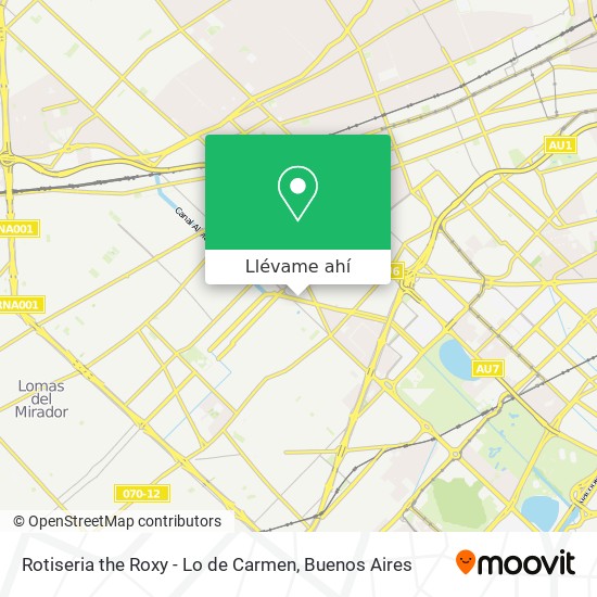 Mapa de Rotiseria the Roxy - Lo de Carmen
