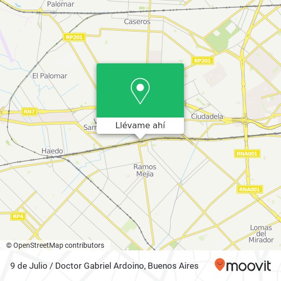 Mapa de 9 de Julio / Doctor Gabriel Ardoino
