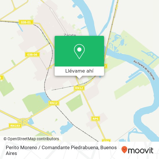 Mapa de Perito Moreno / Comandante Piedrabuena
