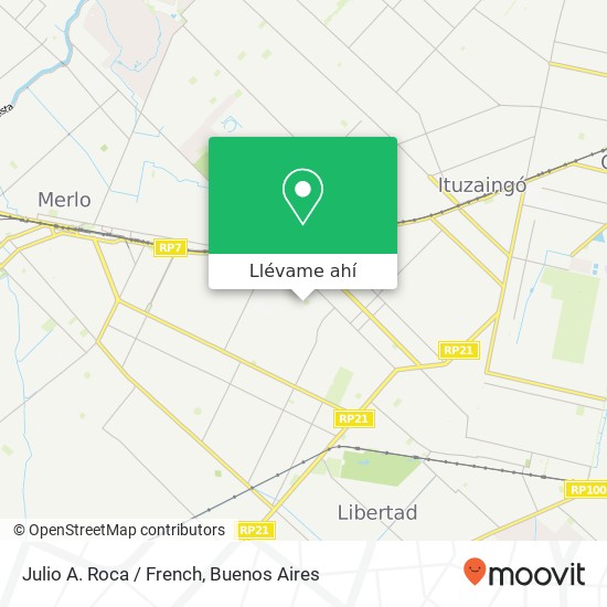 Mapa de Julio A. Roca / French