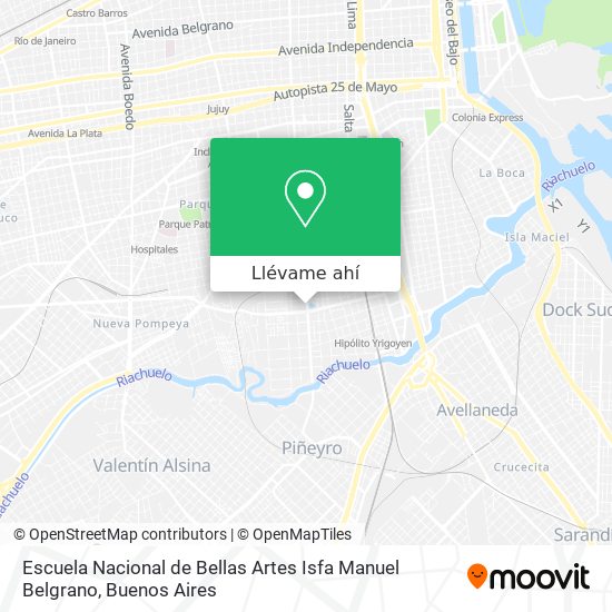 Mapa de Escuela Nacional de Bellas Artes Isfa Manuel Belgrano
