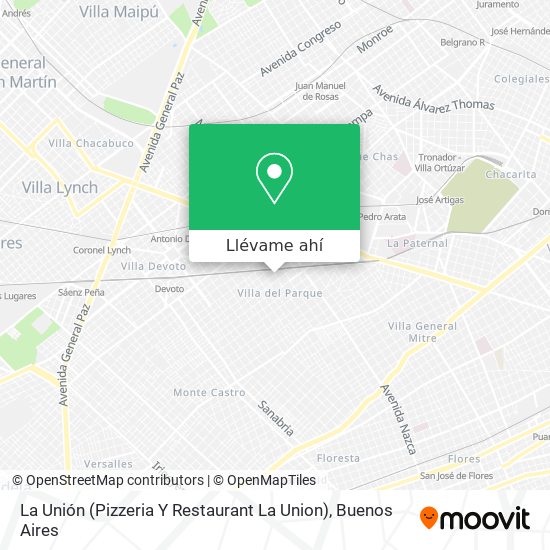 Mapa de La Unión (Pizzeria Y Restaurant La Union)
