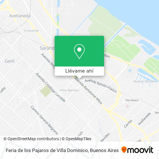 Mapa de Feria de los Pajaros de Villa Dominico