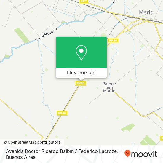 Mapa de Avenida Doctor Ricardo Balbín / Federico Lacroze