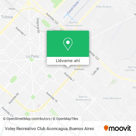 Mapa de Voley Recreativo Club Aconcagua