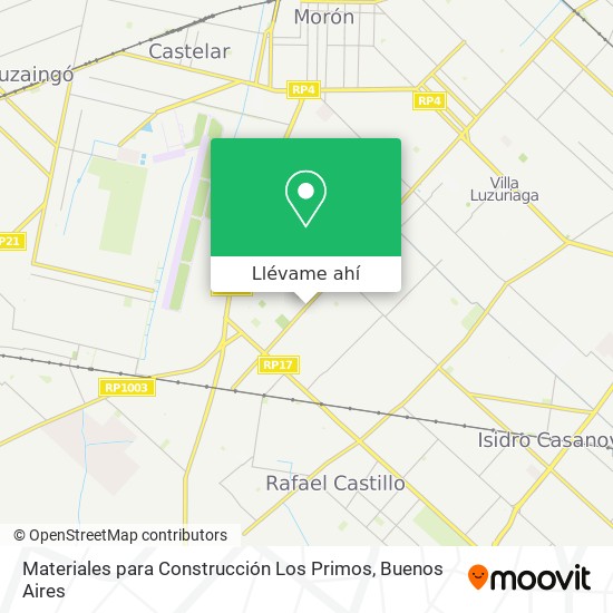 Mapa de Materiales para Construcción Los Primos