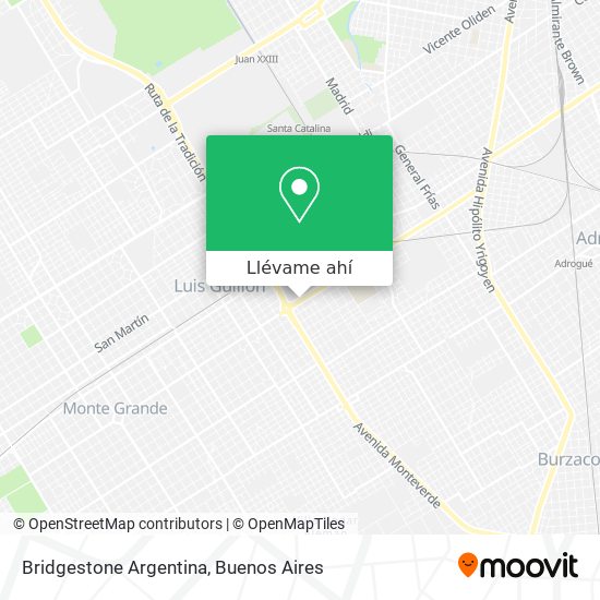 Mapa de Bridgestone Argentina