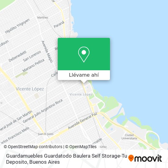 Mapa de Guardamuebles Guardatodo Baulera Self Storage-Tu Deposito