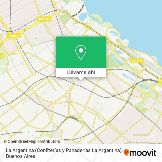 Mapa de La Argentina (Confiterías y Panaderías La Argentina)