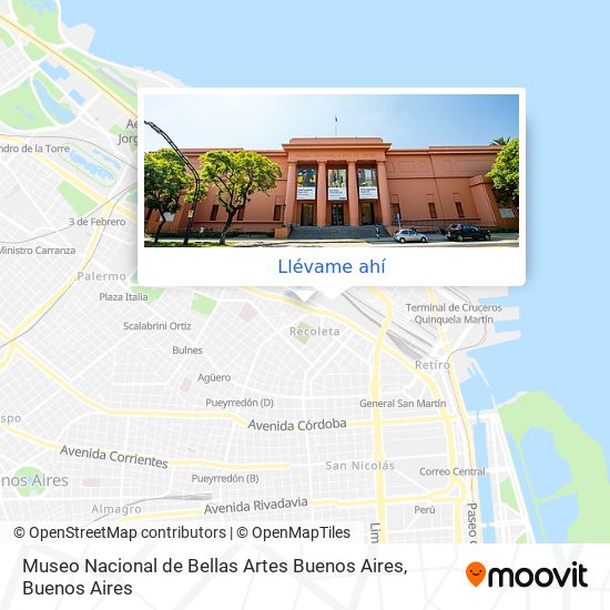 Mapa de Museo Nacional de Bellas Artes Buenos Aires