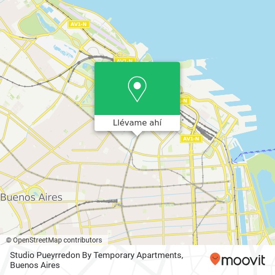 Mapa de Studio Pueyrredon By Temporary Apartments