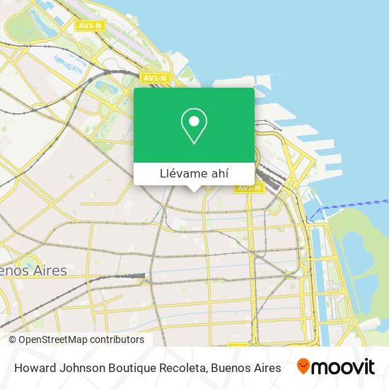 Mapa de Howard Johnson Boutique Recoleta