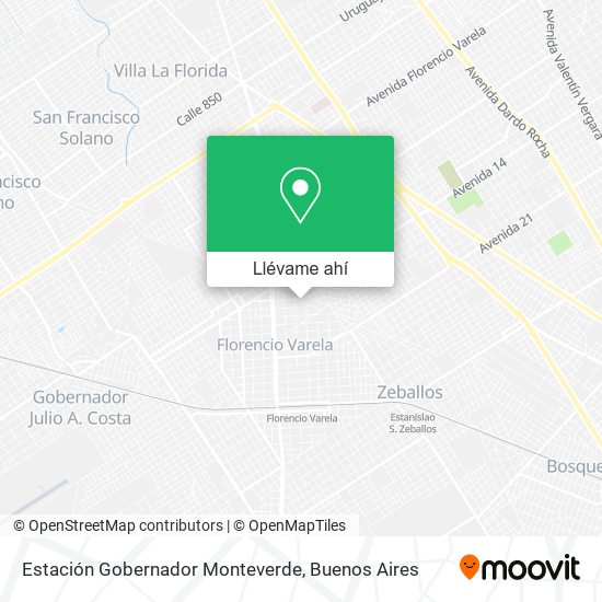 Mapa de Estación Gobernador Monteverde