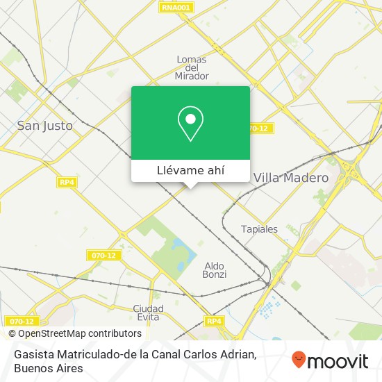 Mapa de Gasista Matriculado-de la Canal Carlos Adrian