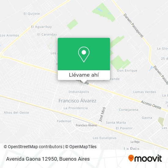 Mapa de Avenida Gaona 12950