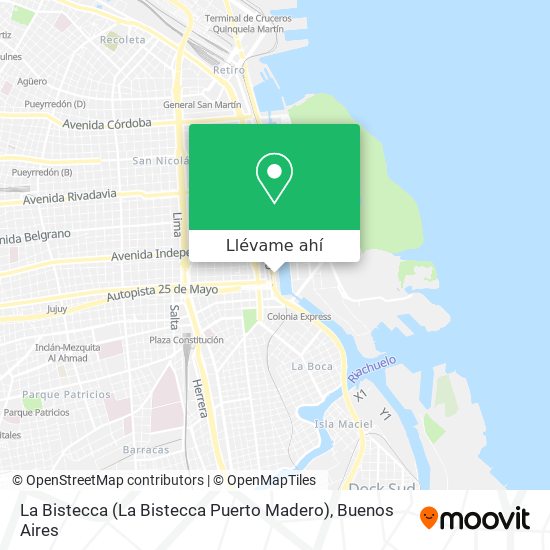 Mapa de La Bistecca (La Bistecca Puerto Madero)