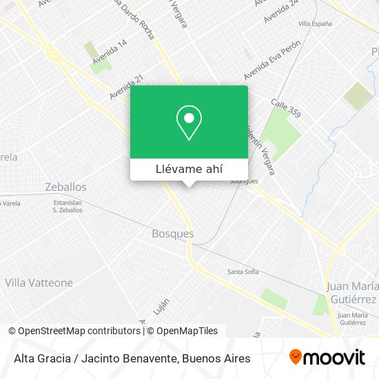 Mapa de Alta Gracia / Jacinto Benavente
