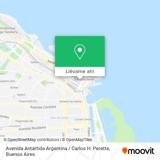 Mapa de Avenida Antártida Argentina / Carlos H. Perette