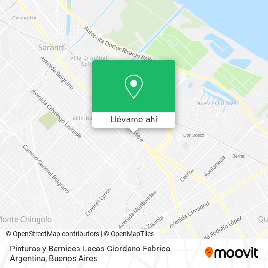 Mapa de Pinturas y Barnices-Lacas Giordano Fabrica Argentina