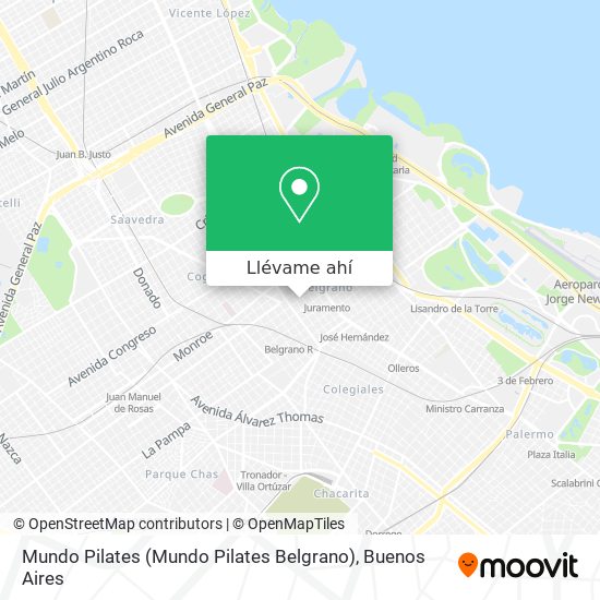 Mapa de Mundo Pilates (Mundo Pilates Belgrano)