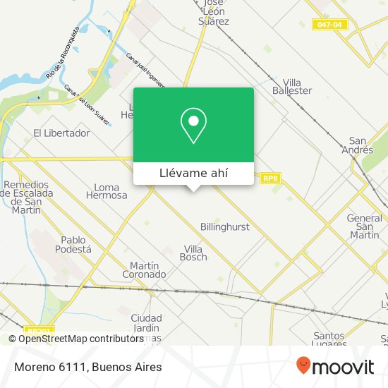 Mapa de Moreno 6111