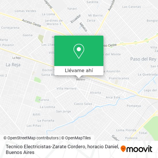 Mapa de Tecnico Electricistas-Zarate Cordero, horacio Daniel