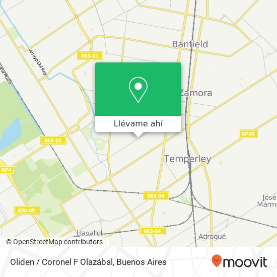Mapa de Oliden / Coronel F Olazábal