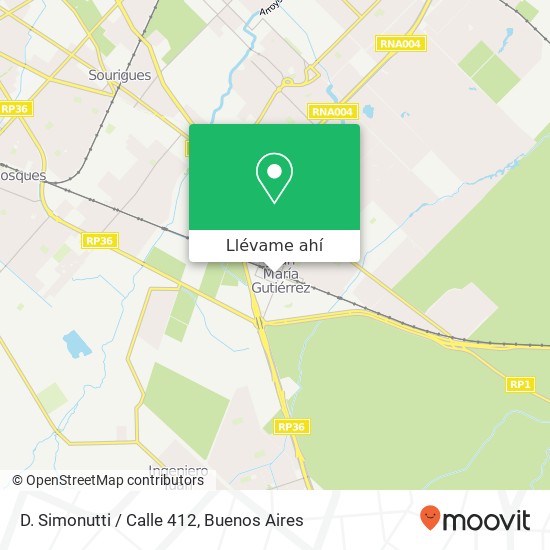 Mapa de D. Simonutti / Calle 412
