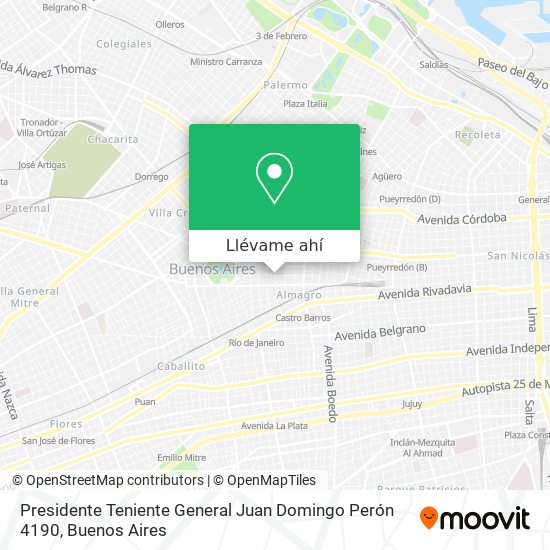 Mapa de Presidente Teniente General Juan Domingo Perón 4190