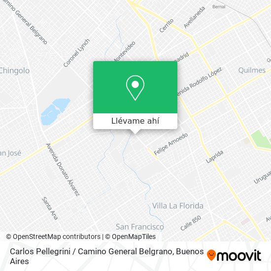 Mapa de Carlos Pellegrini / Camino General Belgrano