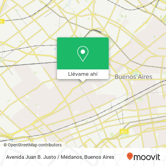 Mapa de Avenida Juan B. Justo / Médanos