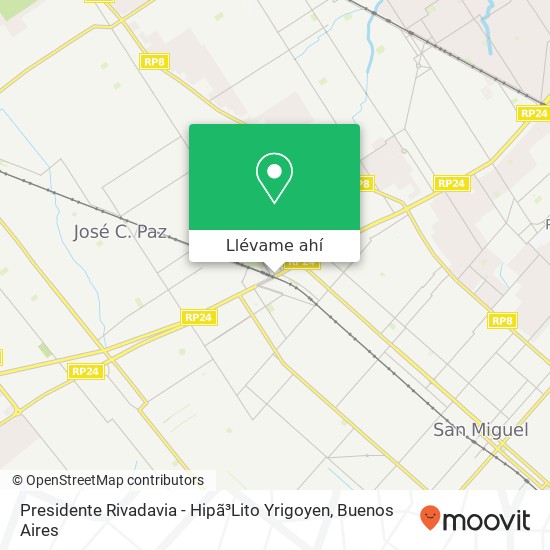 Mapa de Presidente Rivadavia - Hipã³Lito Yrigoyen