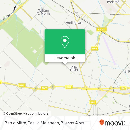 Mapa de Barrio Mitre, Pasillo Malarredo