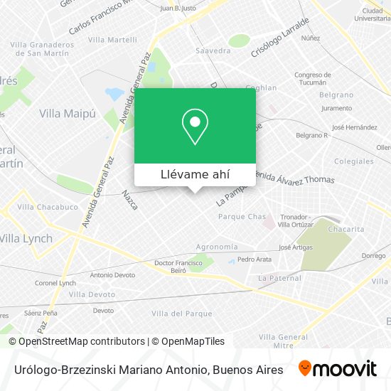Mapa de Urólogo-Brzezinski Mariano Antonio