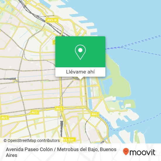 Mapa de Avenida Paseo Colón / Metrobus del Bajo