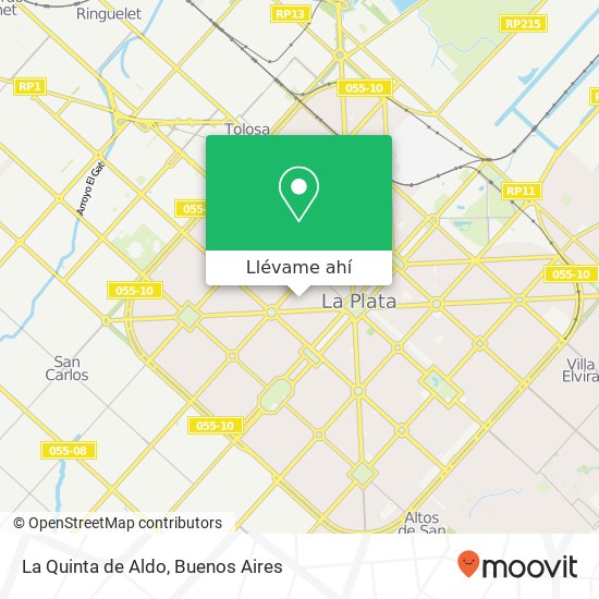 Mapa de La Quinta de Aldo, Calle 16 1900 La Plata