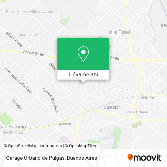 Mapa de Garage Urbano de Pulgas