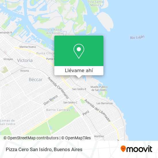 Mapa de Pizza Cero San Isidro