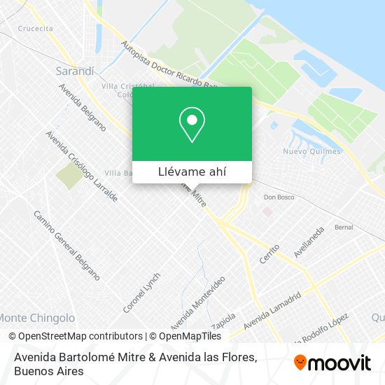 Mapa de Avenida Bartolomé Mitre & Avenida las Flores