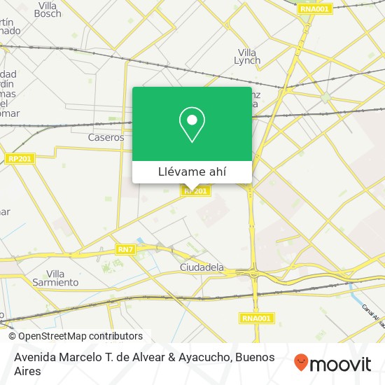 Mapa de Avenida Marcelo T. de Alvear & Ayacucho