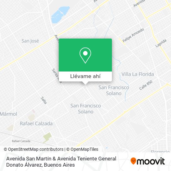 Mapa de Avenida San Martín & Avenida Teniente General Donato Álvarez