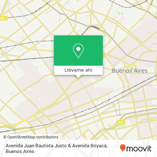 Mapa de Avenida Juan Bautista Justo & Avenida Boyacá
