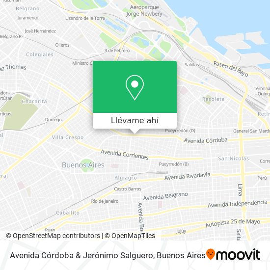 Mapa de Avenida Córdoba & Jerónimo Salguero